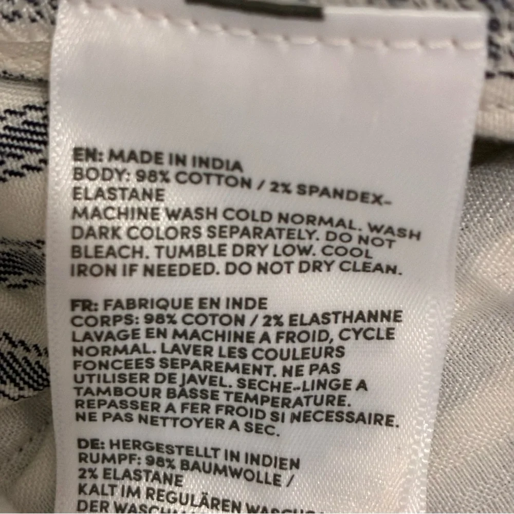 Lands’ End Shorts Blue & White Ticking Striped Bermuda Women’s Sz 14P